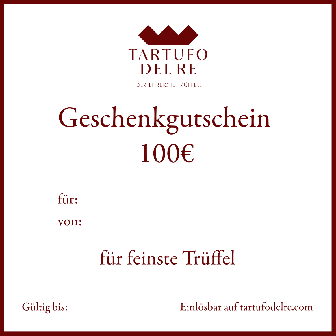 Gutschein 100€ - Testartikel - Nicht bestellbar