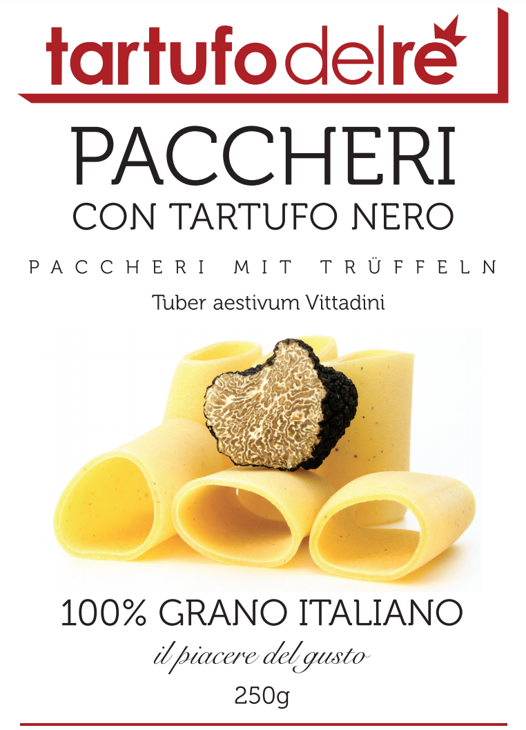 Paccheri mit schwarzen Sommertrüffeln