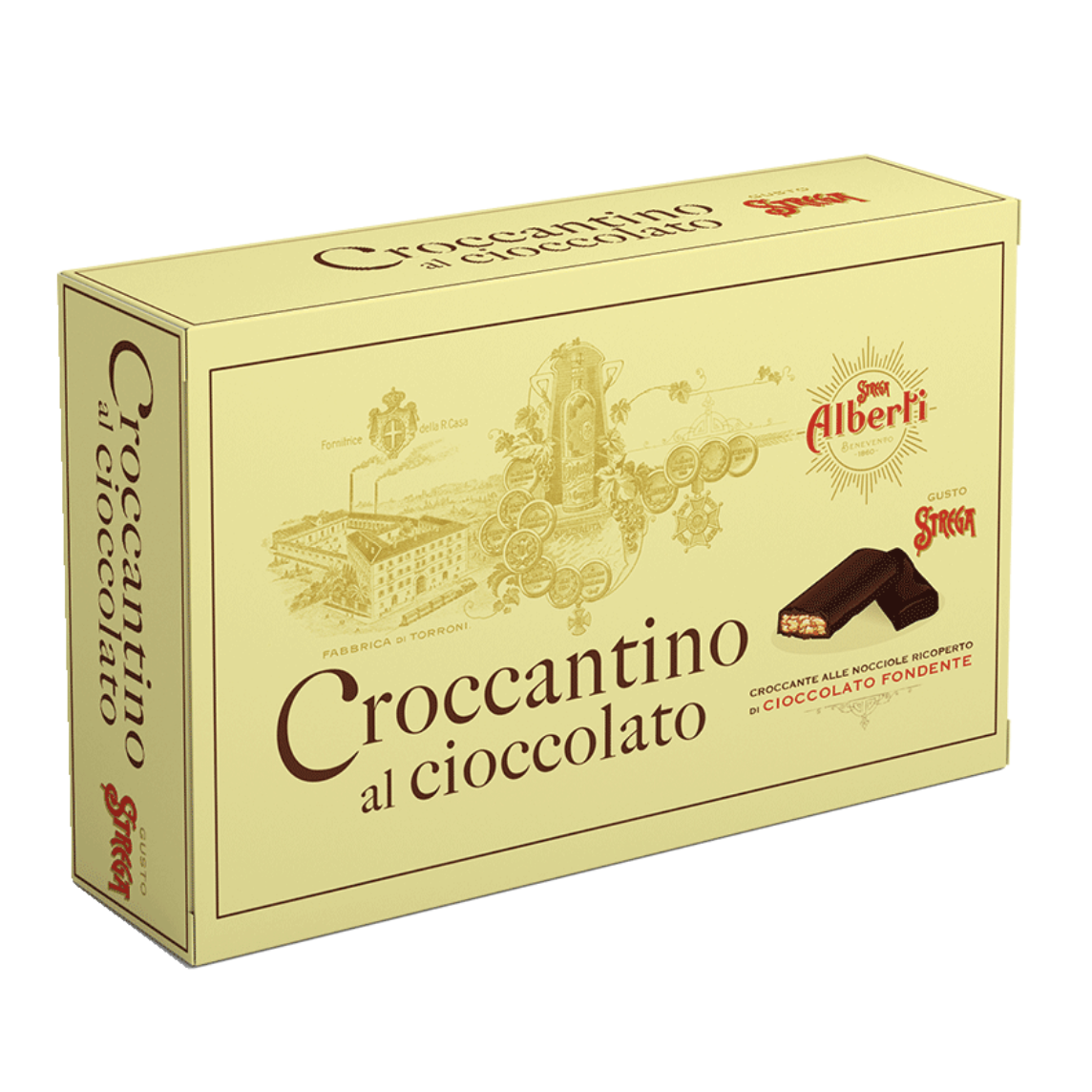 Croccantino mit Schokolade Strega Geschmack