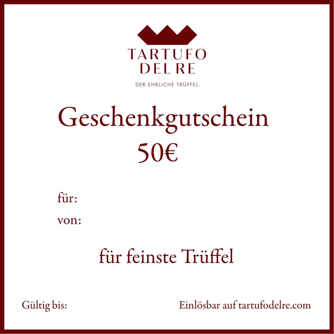 Geschenkgutschein 50€ (Testartikel - noch nicht bestellbar) Geschenkgutschein 50€ (Testartikel - noch nicht bestellbar)