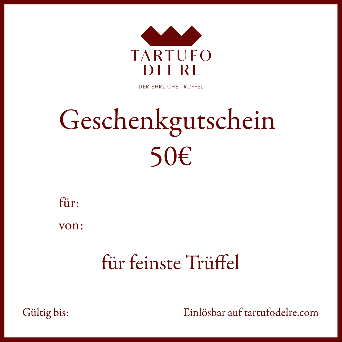 50€ Geschenkgutschein - digitaler Versand 50€ Geschenkgutschein - digitaler Versand